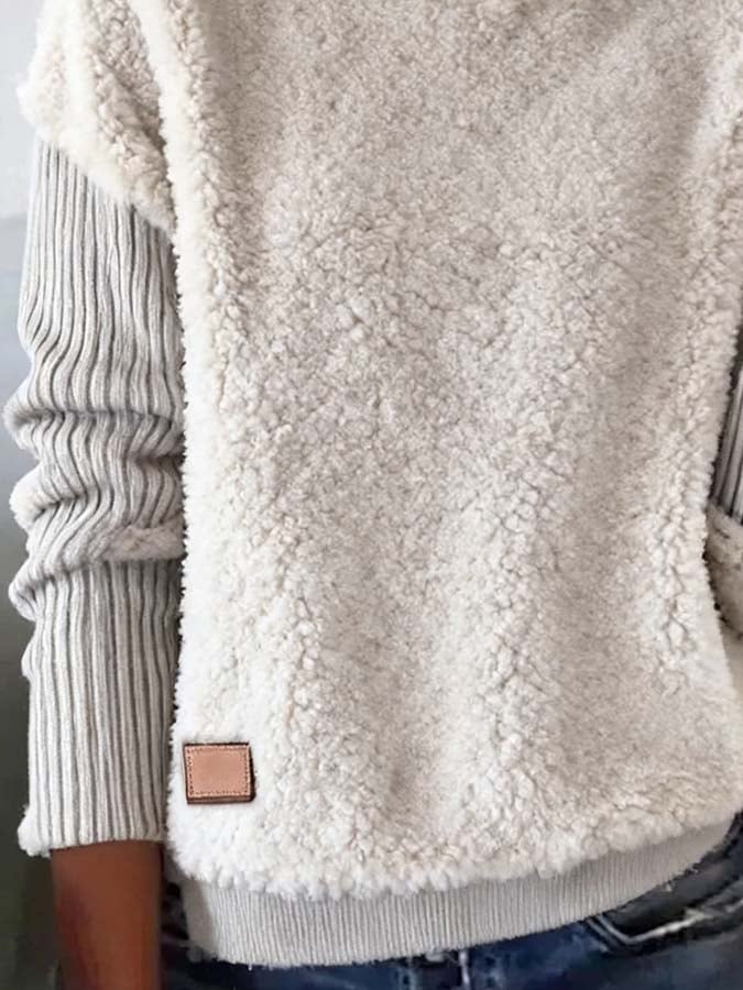 Women'S Casual Loose Fur Collar Sweatshirt