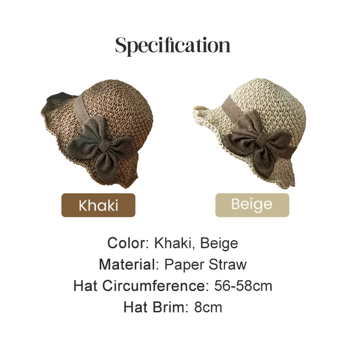 🔥Elegant Woven Straw Sun Hat with Bow